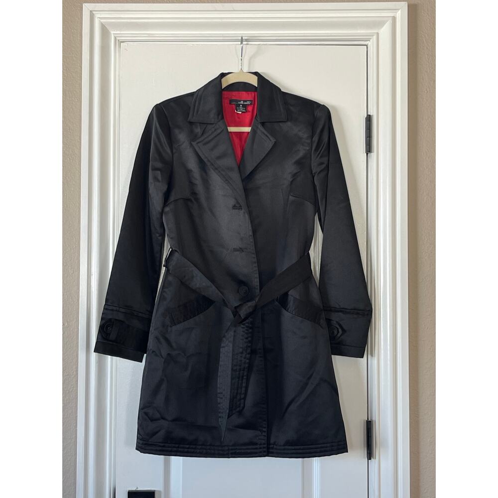 Women’s Willi Smith Lined Belted Jacket Coat Size Medium - Picture 2 of 6